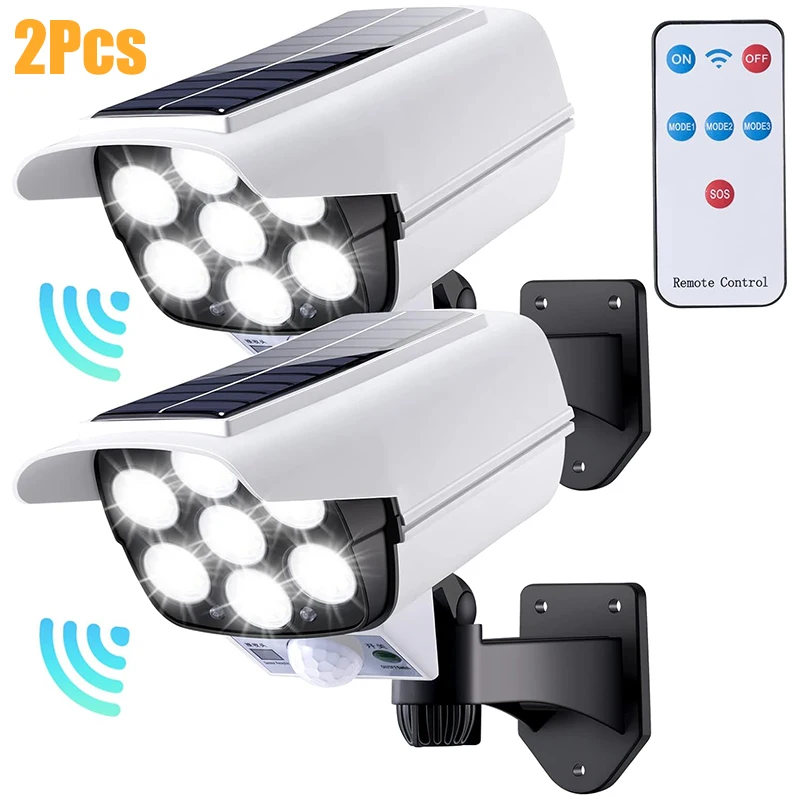 Home Security Flood Lights - 1-2Pack 77LED Solar Motion Sensor LED