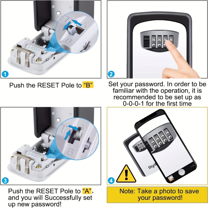 Wall Mounted Combination Key L - Home Security Box ulasan dan harga