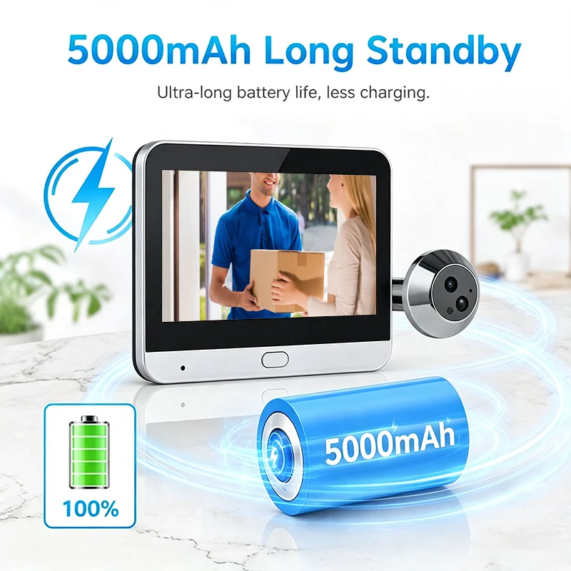 Tuya 3MP Smart WiFi Digital Do - Home Security Front Door Camera ulasan dan harga
