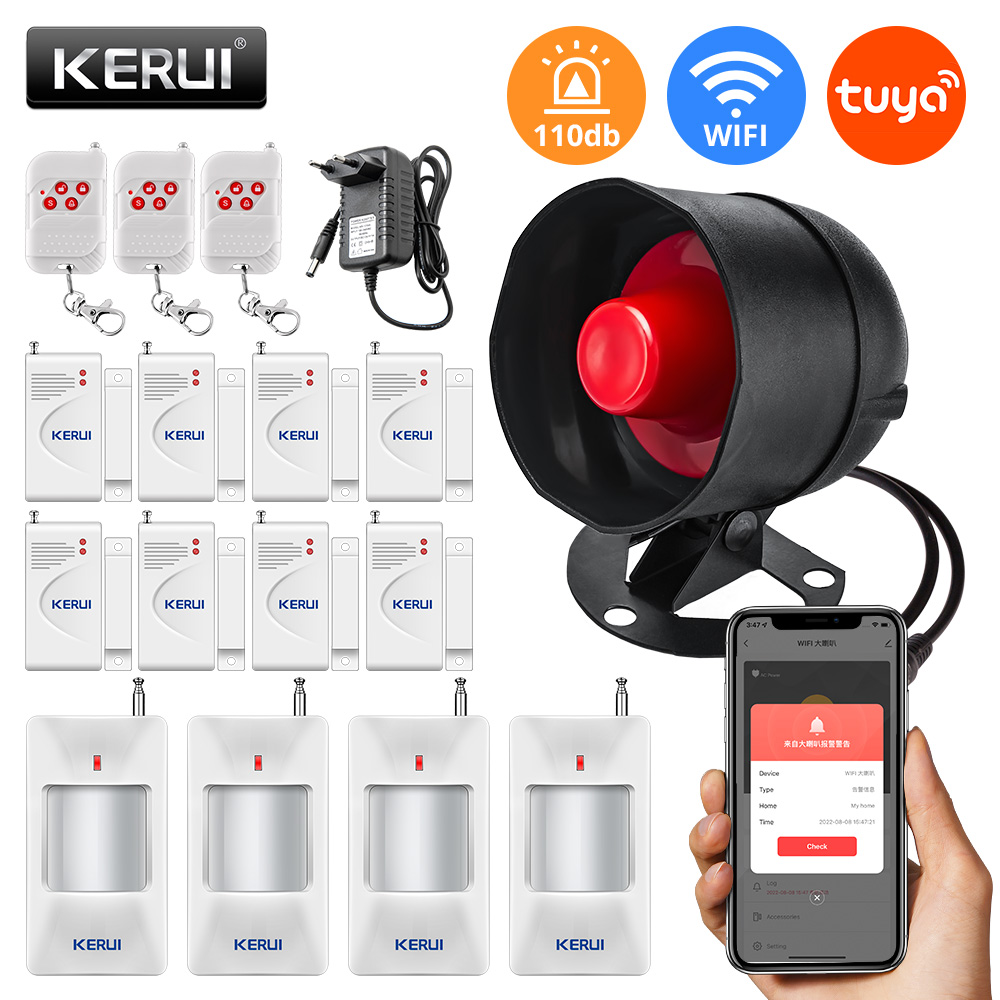 KERUI Tuya WIFI Loudly Speaker - Sim Gsm Alarm ulasan dan harga