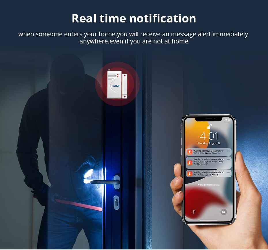 KERUI Tuya WIFI Loudly Speaker - Sim Gsm Alarm ulasan dan harga